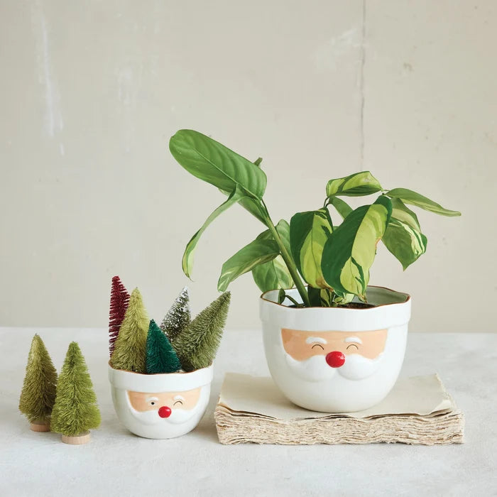 Santa Head Stoneware Mixing Bowl, 4.25"