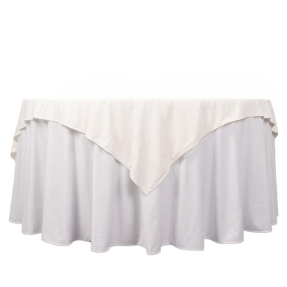 White tablecloth with elegant draping and scalloped edge