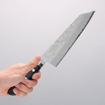 Seisuke Blue Steel No.2 Nashiji Kiritsuke Santoku 195mm Navy Blue Pakkawood Handle - Seisuke Knife