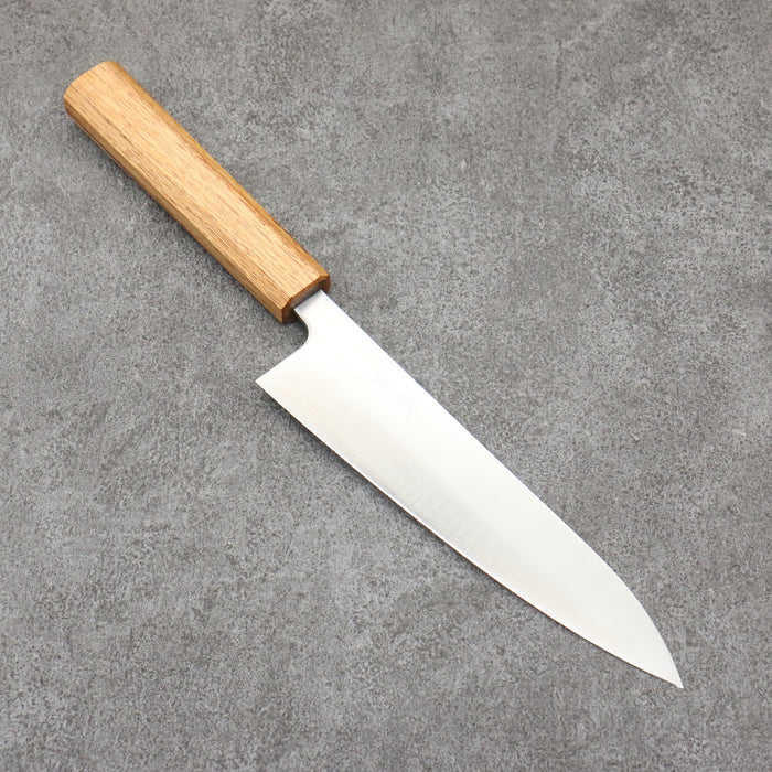 Seisuke Silver Steel No.3 Migaki Polish Finish Gyuto 180mm White Oak Handle - Seisuke Knife