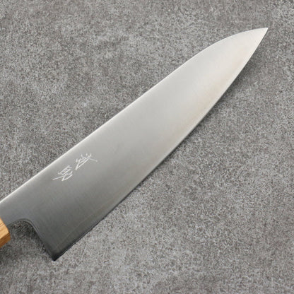 Seisuke Silver Steel No.3 Migaki Polish Finish Gyuto 180mm White Oak Handle - Seisuke Knife