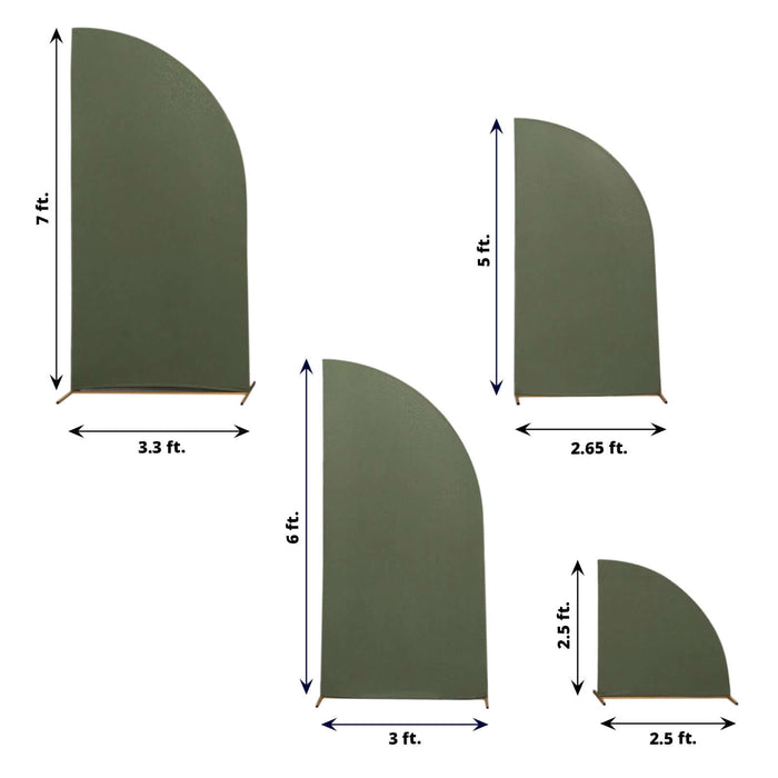 Green backdrop panels in various sizes: 2.5 ft, 3 ft, 5 ft, 6 ft, 7 ft.
