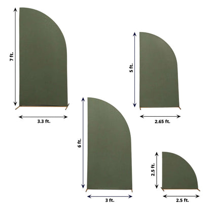 Green backdrop panels in various sizes: 2.5 ft, 3 ft, 5 ft, 6 ft, 7 ft.