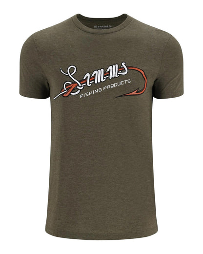 Simms Hook & Loop T-Shirt- Military Heather