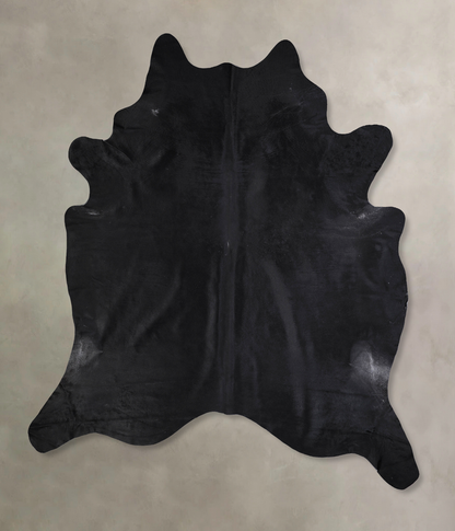 Solid Black Cowhide Rug #A33896