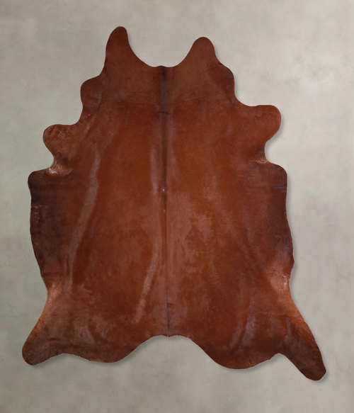 Solid Brown Cowhide Rug #A33897