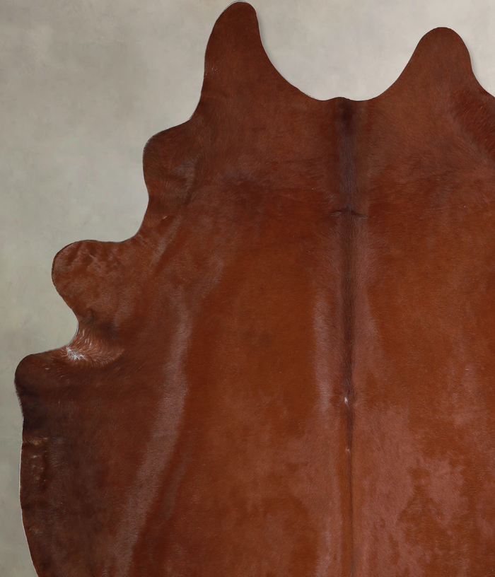 Solid Brown Cowhide Rug #A33897