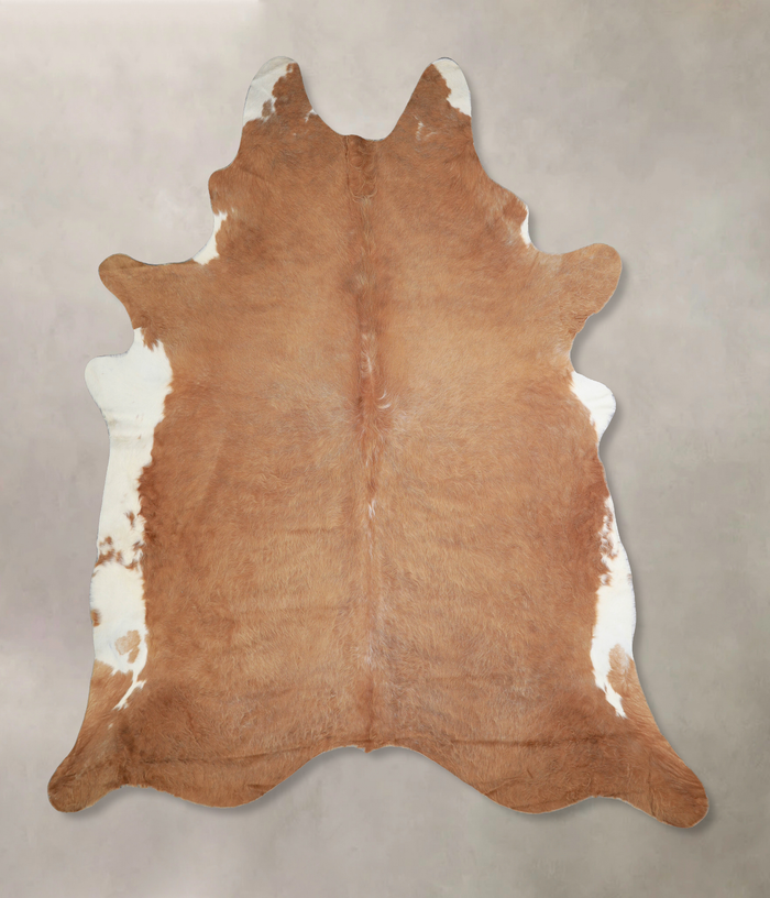 Solid Brown Cowhide Rug #A33914
