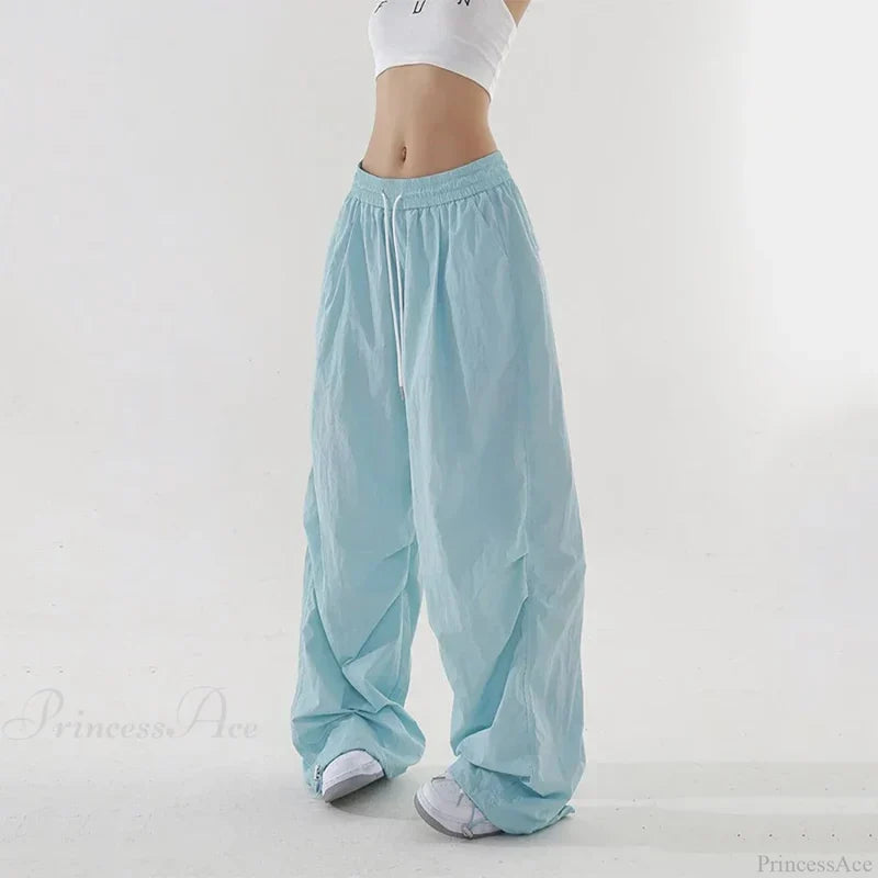 Spicy Girl Quick Drying High Waist Pants Blue / S