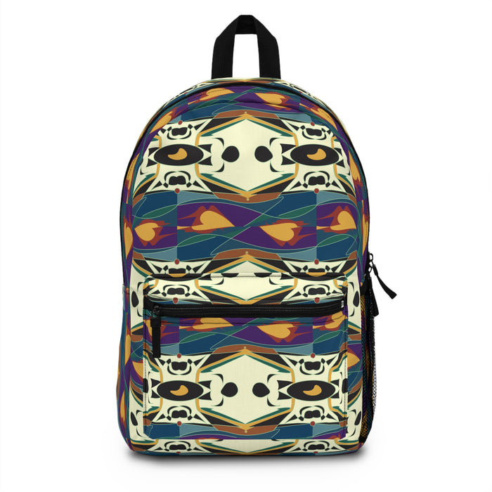 Spider Granma's Love Village Backpack — Colorful Abstract Print
