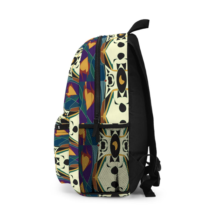 Spider Granma's Love Village Backpack — Colorful Abstract Print