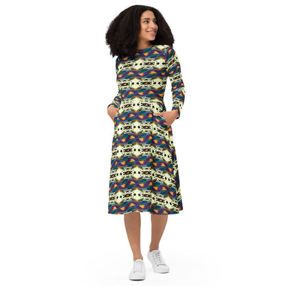 Spider Granma's Love Village Midi Dress | Afrocentric Fashion & Queer Style