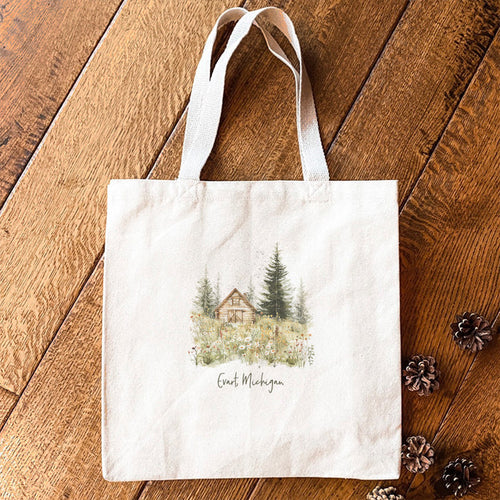 Spring Cabin - Custom Canvas Tote Bag