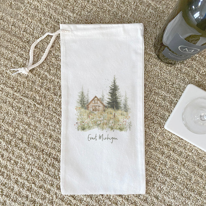 Spring Cabin - Custom Canvas Wine Bag