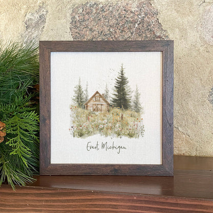 Spring Cabin - Custom Framed Sign