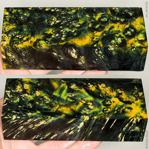 Stabilized box elder burl wood block