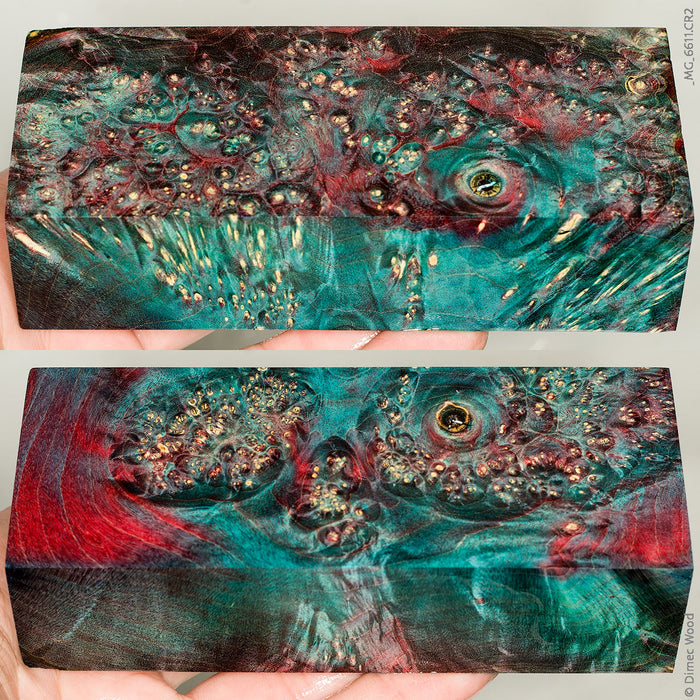 Stabilized box elder burl wood block