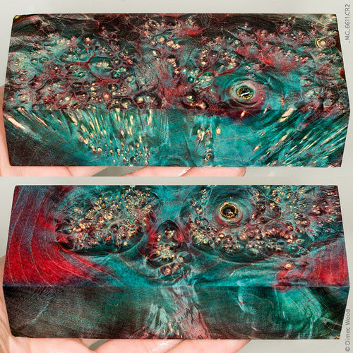 Stabilized box elder burl wood block