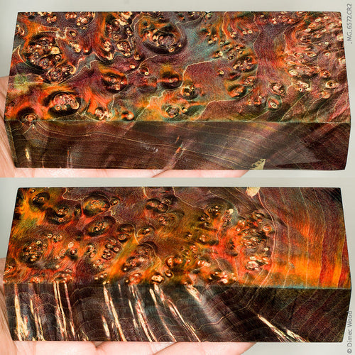 Stabilized box elder burl wood block