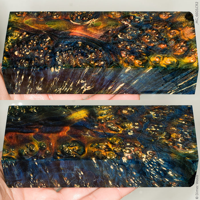 Stabilized box elder burl wood block
