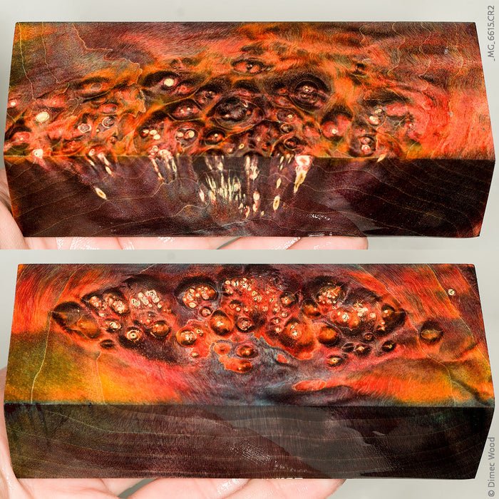 Stabilized box elder burl wood block