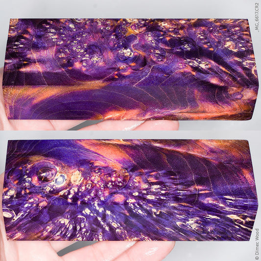 Stabilized box elder burl wood block