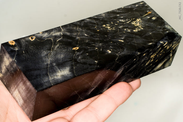 Stabilized box elder burl wood block