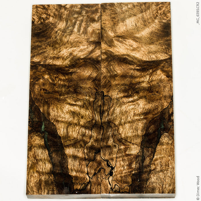 Stabilized spalted maple burl wood panels