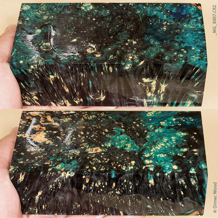 Stabilized wood box elder burl block
