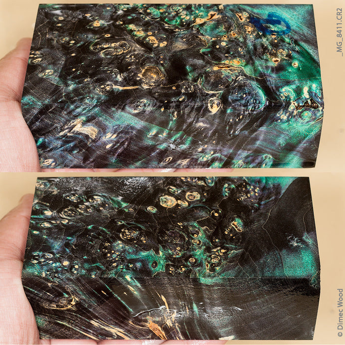 Stabilized wood box elder burl block