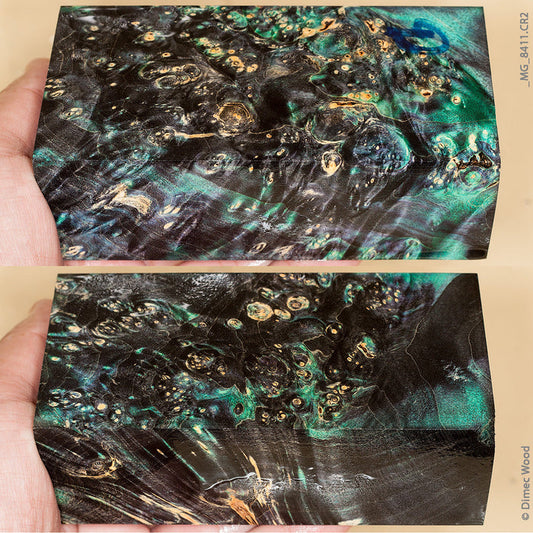 Stabilized wood box elder burl block