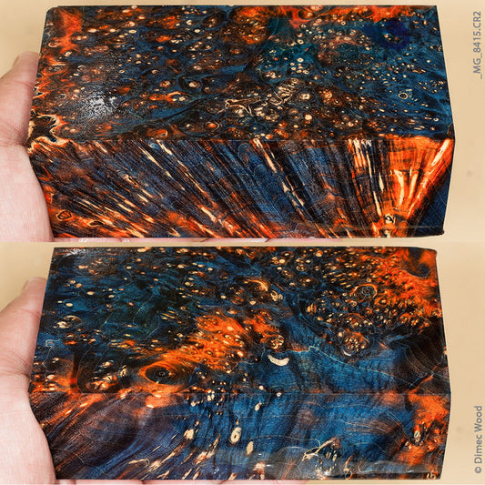 Stabilized wood box elder burl block