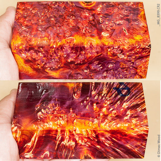 Stabilized wood box elder burl block