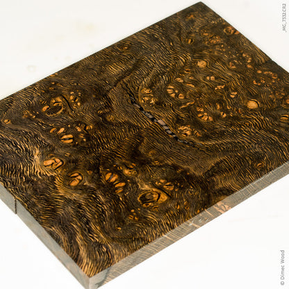 Stabilized wood oak burl scales