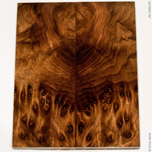 Stabilized wood redwood lace burl panels