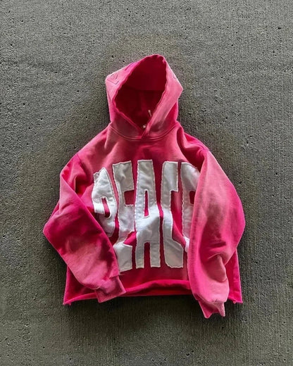 Star Patch Embroidery Hoodie REN / M