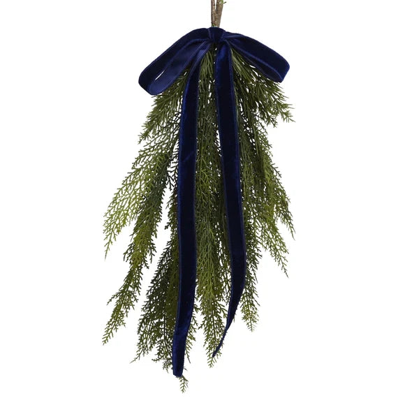 Steel Blue Reveuse Bow, 1"