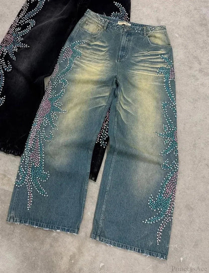 Stonework Medieval Stitched Loose Pant BLUE / S