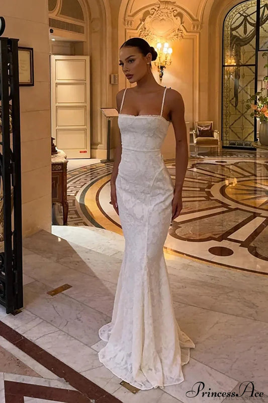 Strappy Backless Lace-Up Sexy Bodycon Maxi Dress White / S