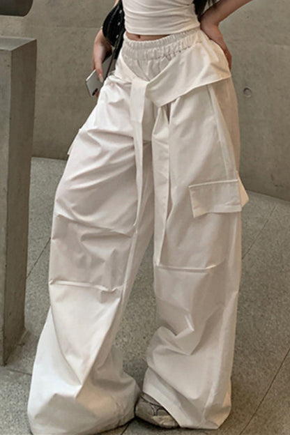 Street Style Drawstring Cargo Pant