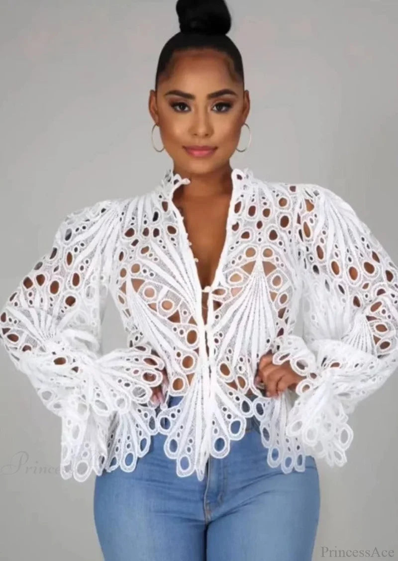 Suzanna Lace Top White / S Tops & Blouses