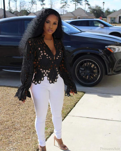 Suzanna Lace Top Black / S Tops & Blouses