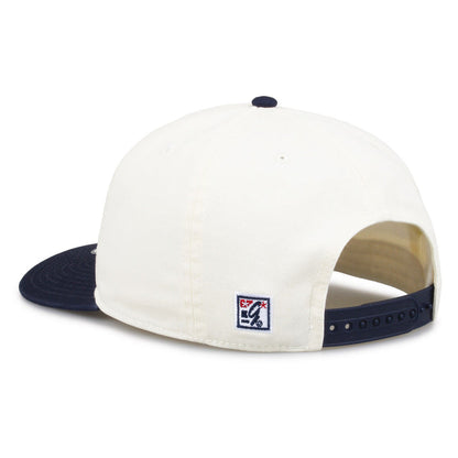 Syracuse Original Bar snapback hat showing adjustable snap closure and The Game logo, rear view