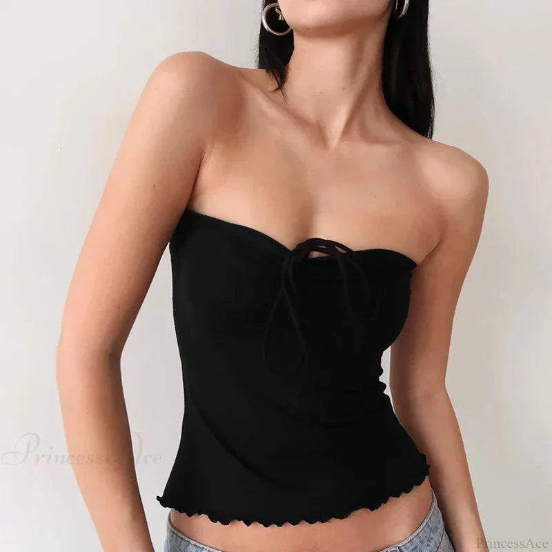 SYW 2000s Backless Crop Top BLACK / S