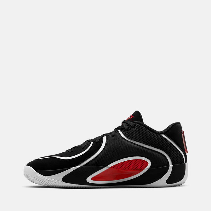 Side medial view of the Jordan Tatum 4 'Bloodline'.