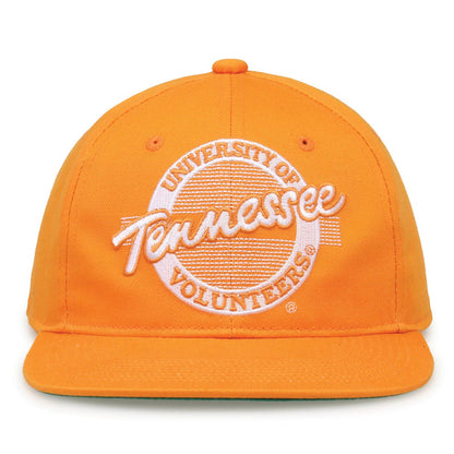Tennessee Volunteers Retro Circle Snapback - Orange, front view