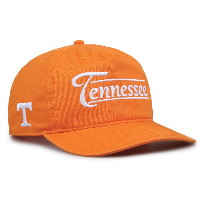 Tennessee Volunteers Original Heritage Bar Snapback in tennessee orange, angled view showing matching crown and brim