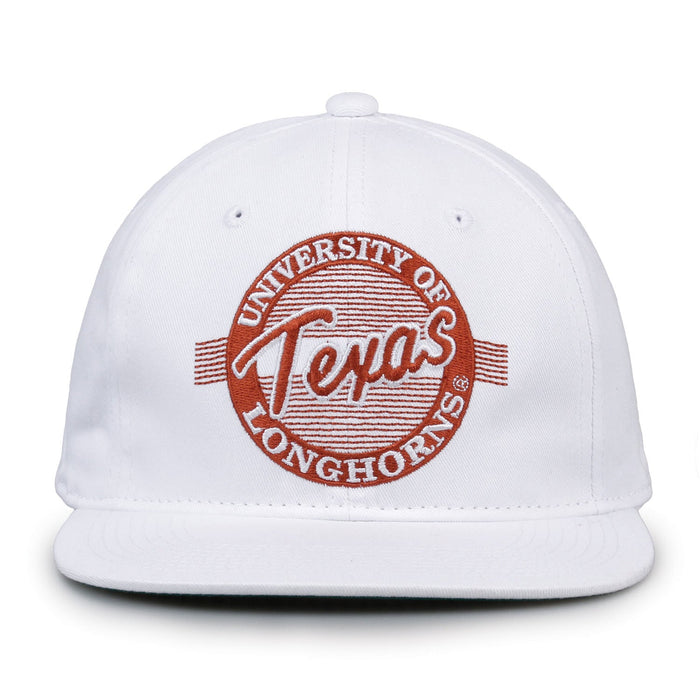 Retro Circle Snapback - White
