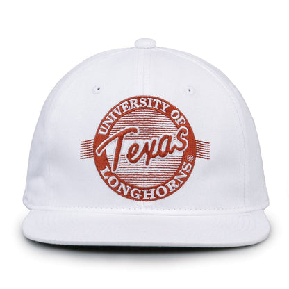 Retro Circle Snapback - White