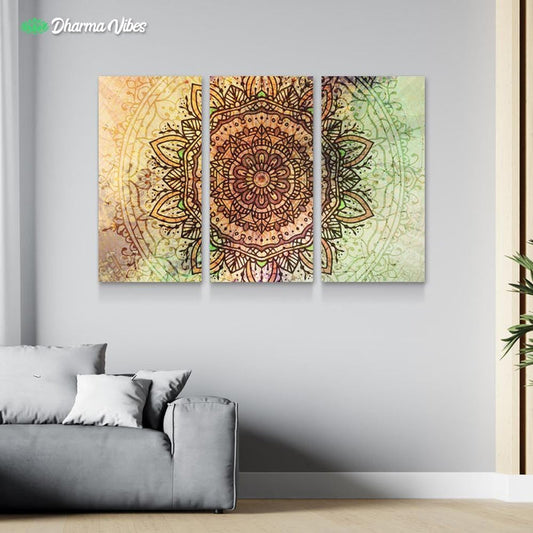 Texture Mandala by McAshe 3-Piece Canvas